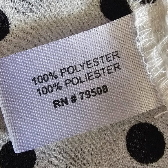 Violet & Claire Sleeveless Top Blouse Medium Black & White Polka Dot - Picture 6 of 7